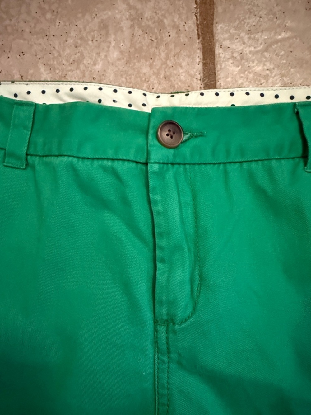Green Women's Casual Cotton Blend Shorts - Picture 2 of 4